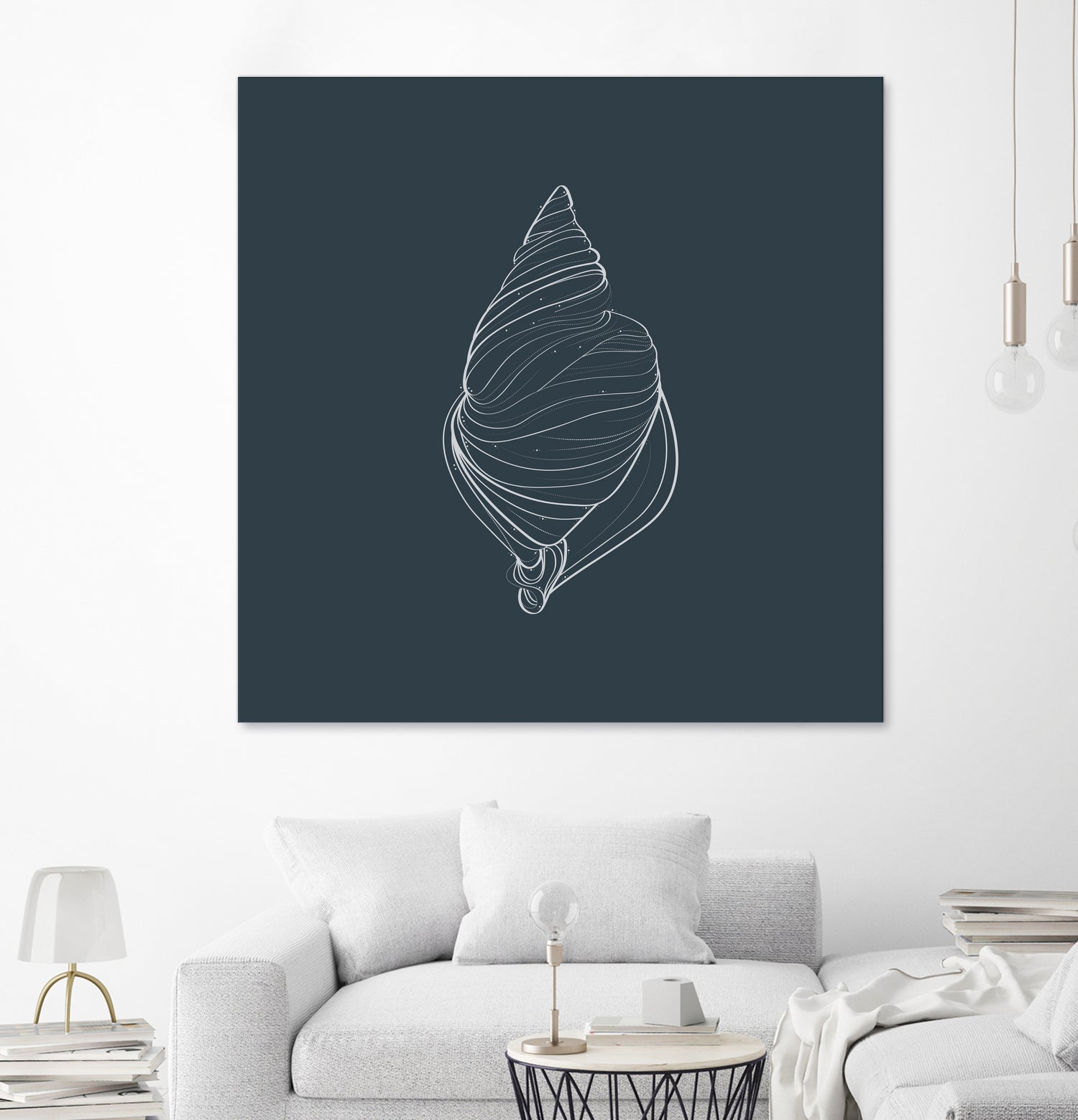 Shell by Alessandra Gagliano on GIANT ART - gray vector illustration