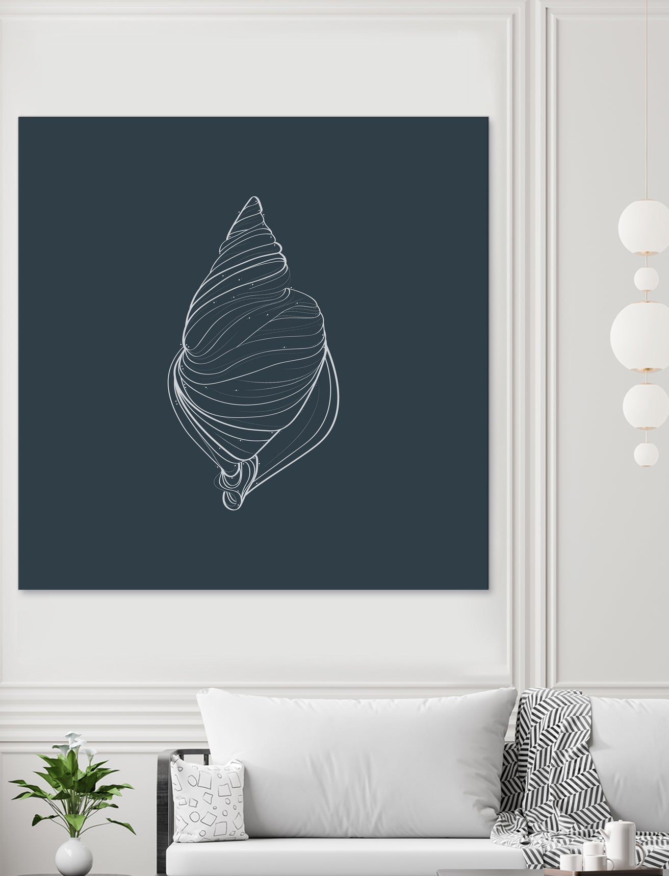 Shell by Alessandra Gagliano on GIANT ART - gray vector illustration