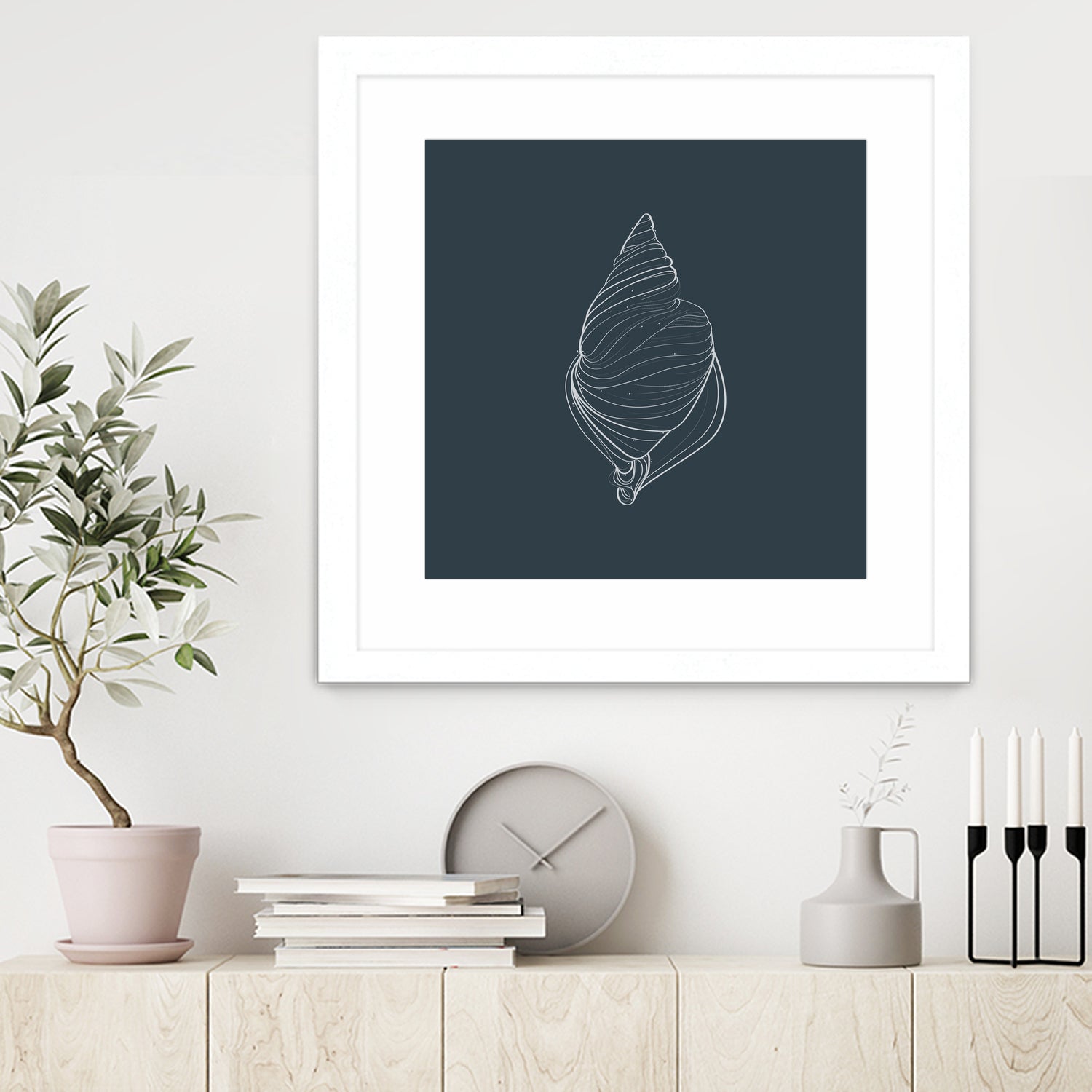 Shell by Alessandra Gagliano on GIANT ART - gray vector illustration