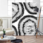 Gray Black White Agate with Black Silver Glitter #3 #gem by Anita & Bella Jantz on GIANT ART - gray photo illustration