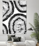 Gray Black White Agate with Black Silver Glitter #3 #gem by Anita & Bella Jantz on GIANT ART - gray photo illustration