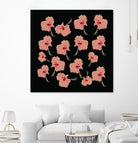 Delicate Hibiscus Flowers by Vanka Manitarka on GIANT ART - pink digital painting