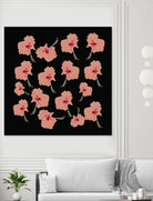 Delicate Hibiscus Flowers by Vanka Manitarka on GIANT ART - pink digital painting