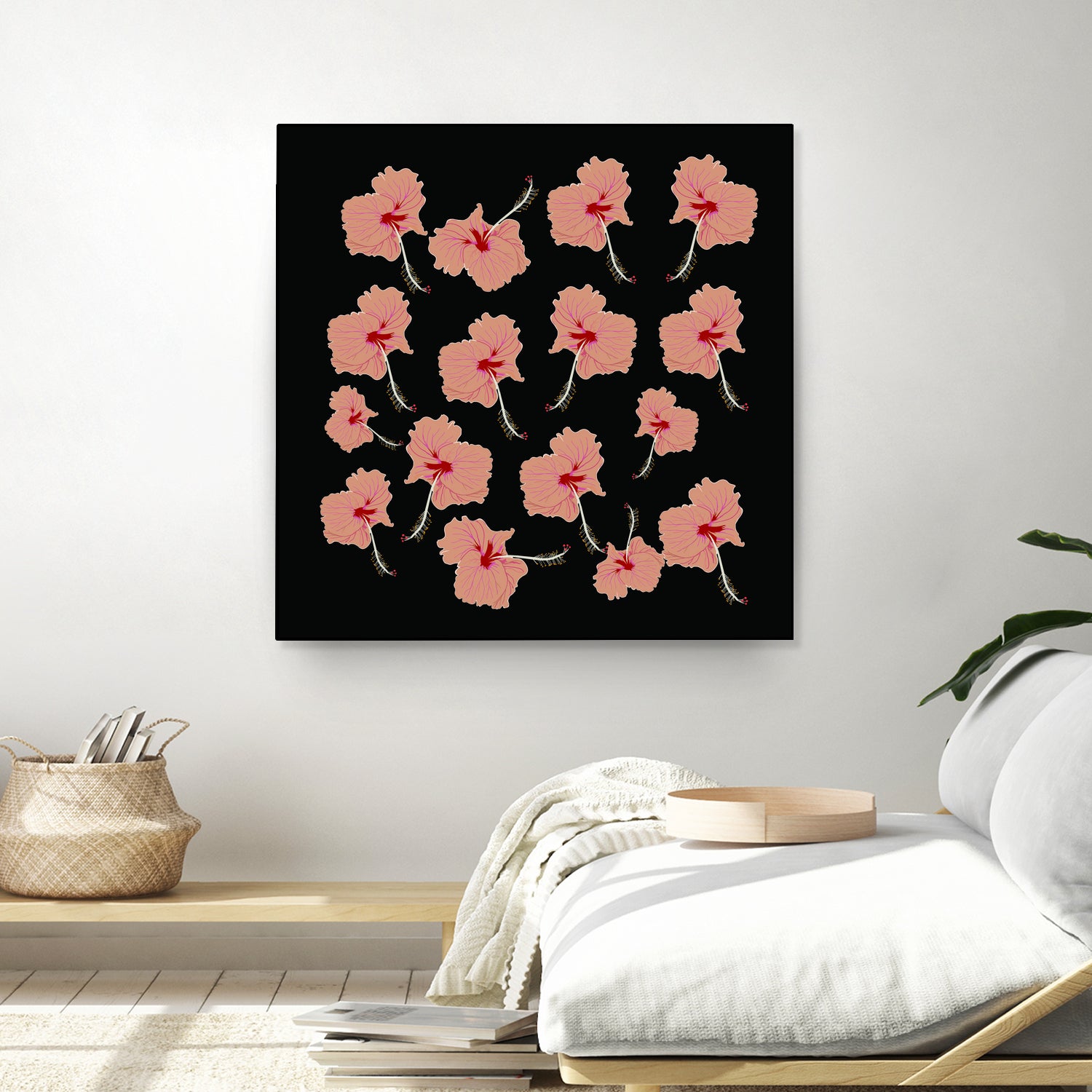 Delicate Hibiscus Flowers by Vanka Manitarka on GIANT ART - pink digital painting