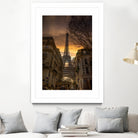 Eiffel Tower Gold Sky by Jose Crespo on GIANT ART - orange photo illustration