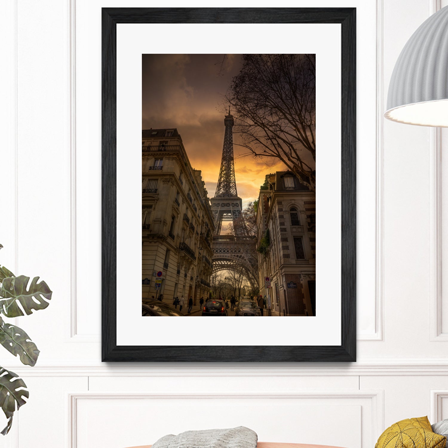 Eiffel Tower Gold Sky by Jose Crespo on GIANT ART - orange photo illustration