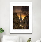 Eiffel Tower Gold Sky by Jose Crespo on GIANT ART - orange photo illustration