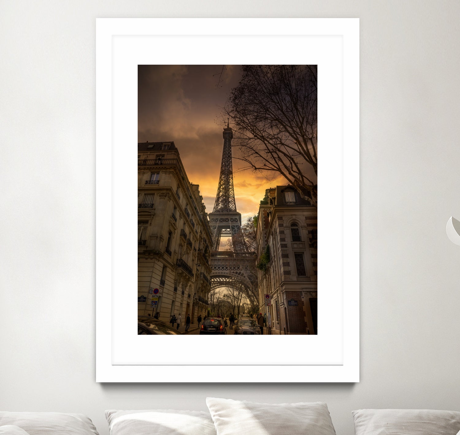 Eiffel Tower Gold Sky by Jose Crespo on GIANT ART - orange photo illustration