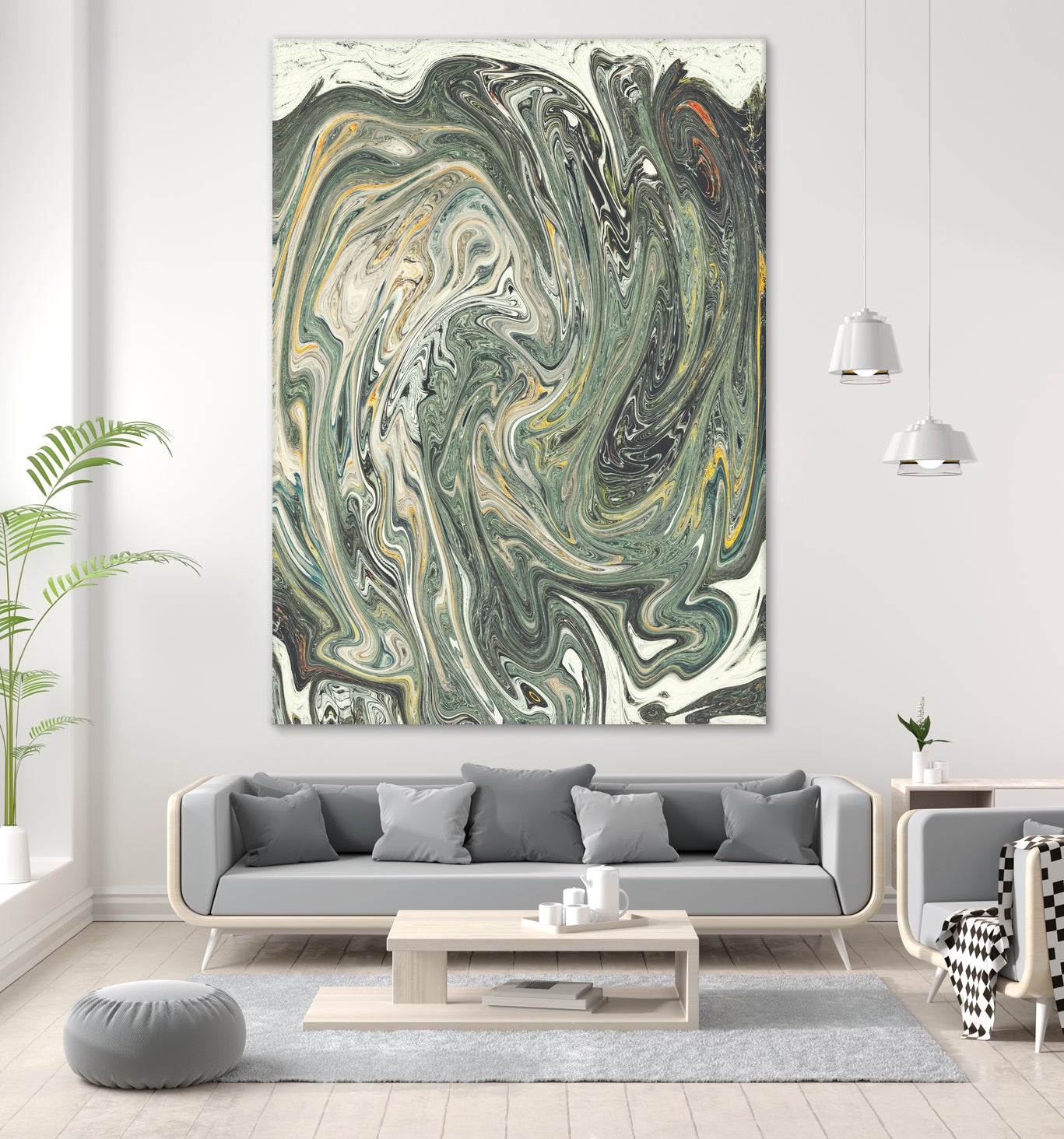 Abstract Marble Painting III by Amir Faysal on GIANT ART - gray digital painting