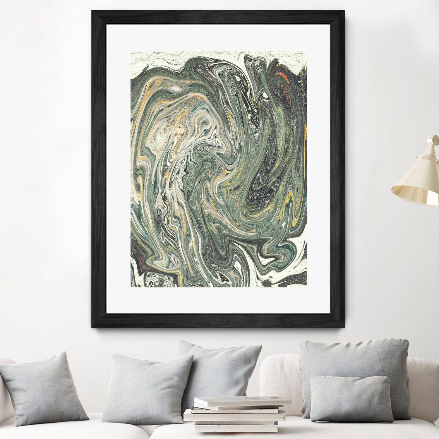 Abstract Marble Painting III by Amir Faysal on GIANT ART - gray digital painting