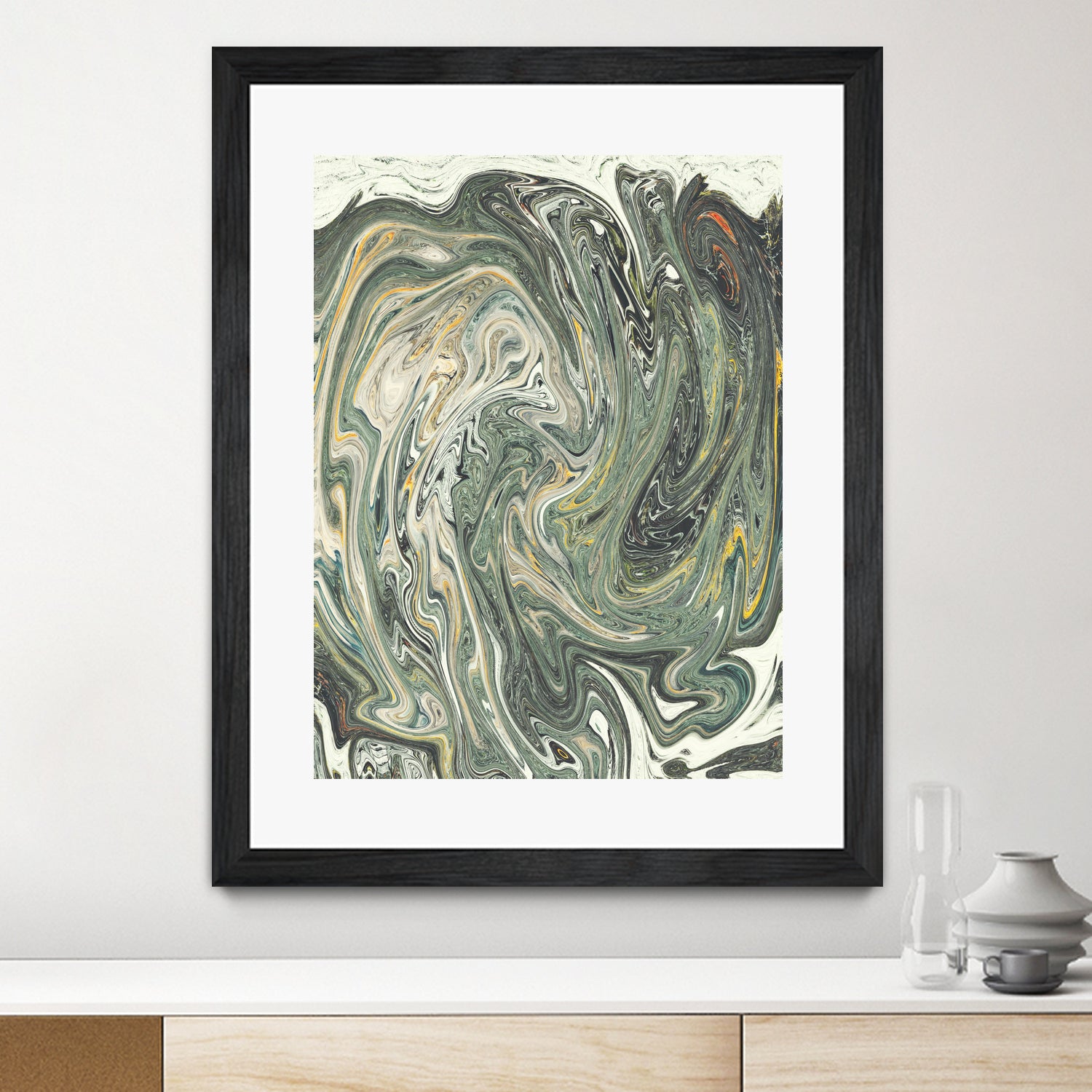 Abstract Marble Painting III by Amir Faysal on GIANT ART - gray digital painting