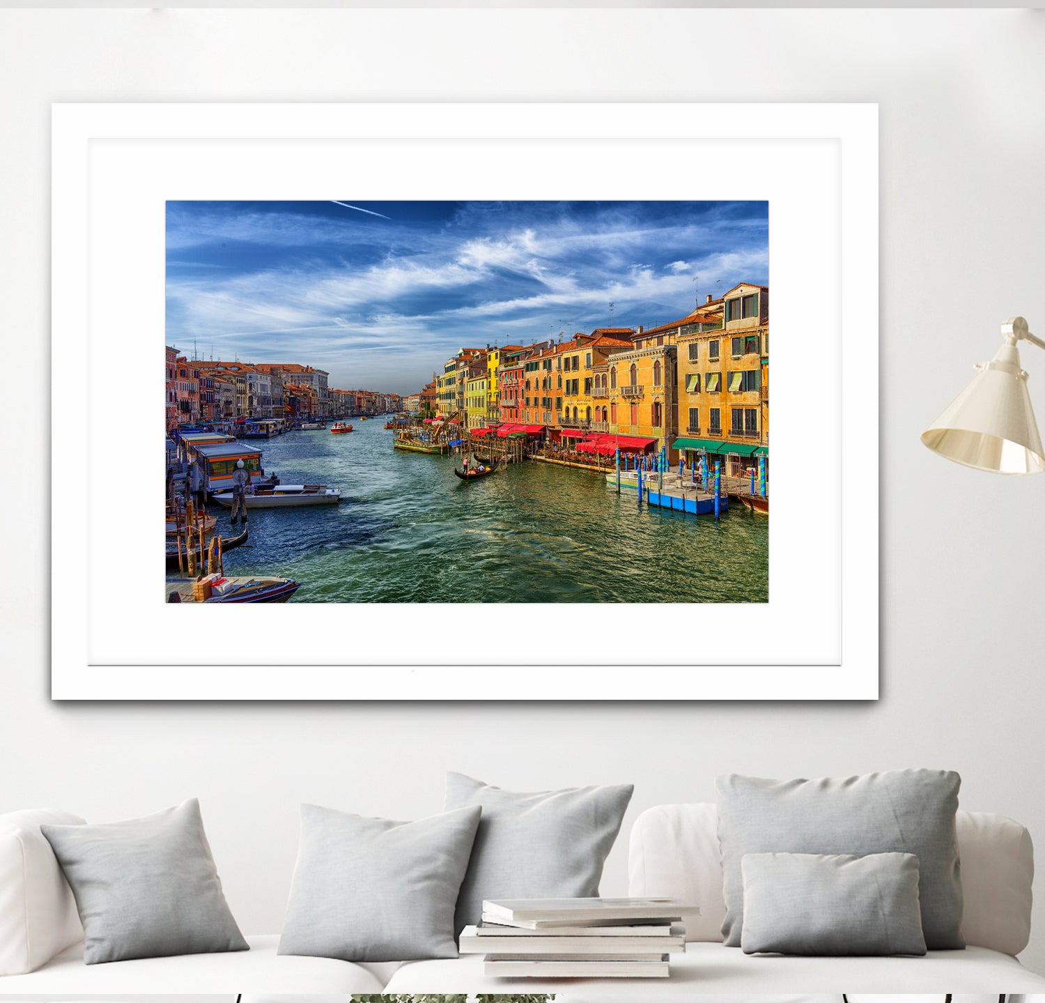 Grand Canal from Rialto Bridge by Darryl Brooks on GIANT ART - blue photo manipulation