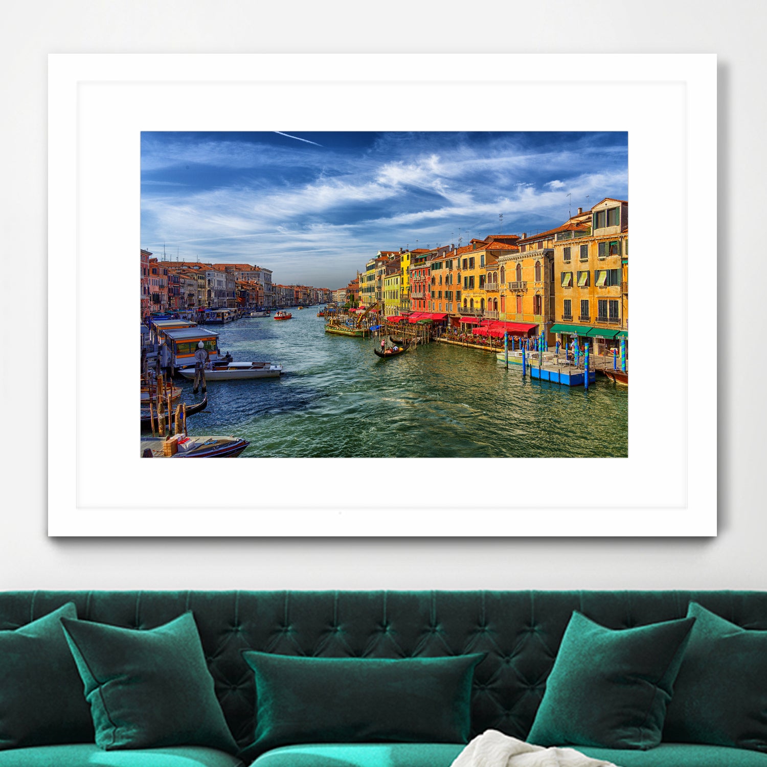 Grand Canal from Rialto Bridge by Darryl Brooks on GIANT ART - blue photo manipulation