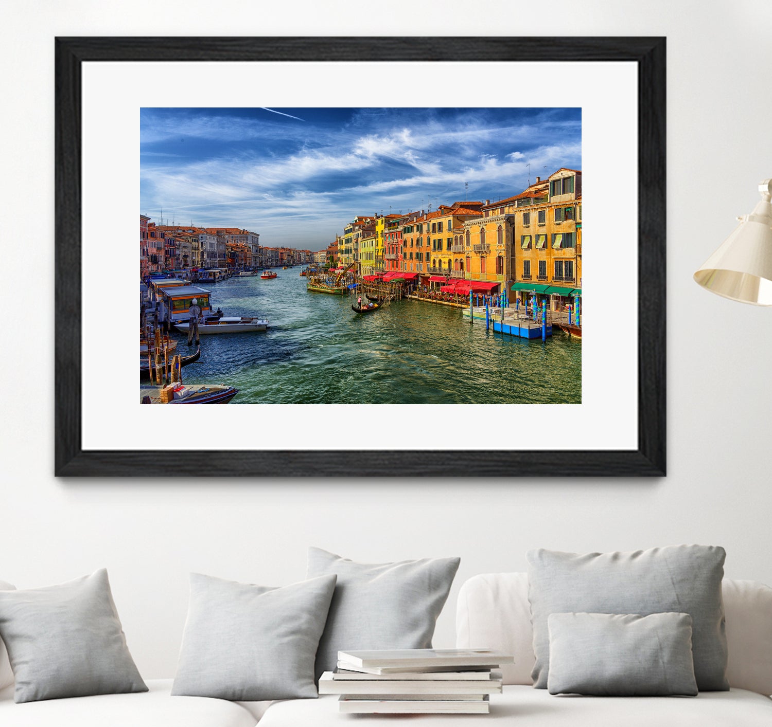 Grand Canal from Rialto Bridge by Darryl Brooks on GIANT ART - blue photo manipulation