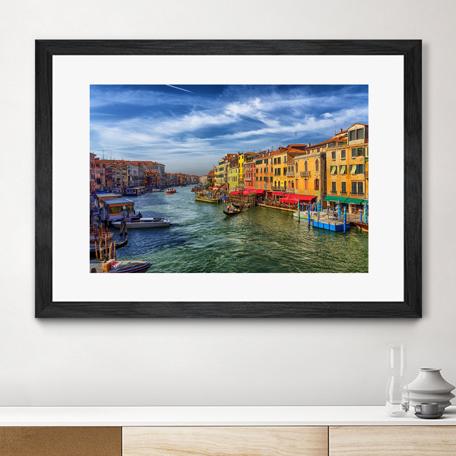 Grand Canal from Rialto Bridge by Darryl Brooks on GIANT ART - blue photo manipulation