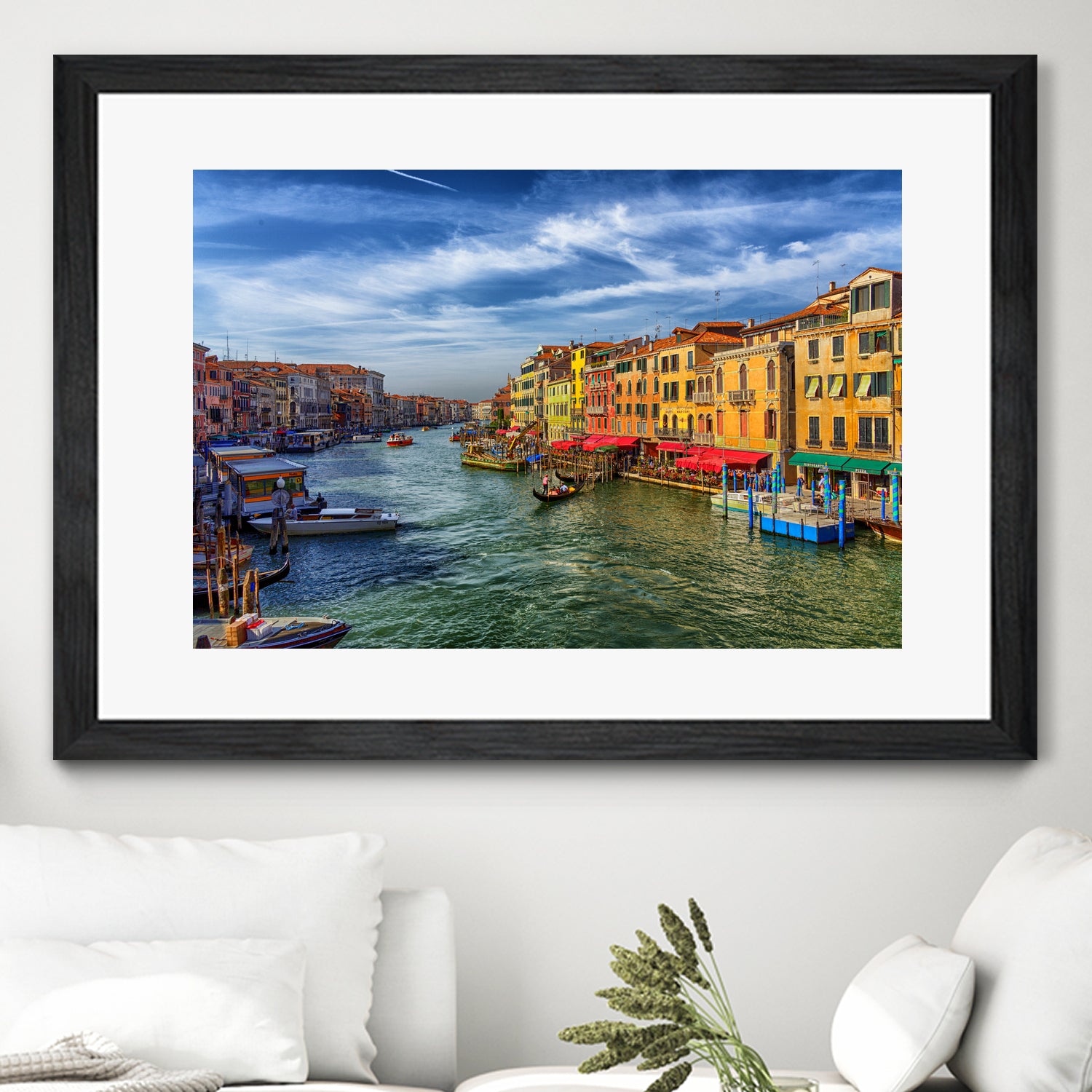 Grand Canal from Rialto Bridge by Darryl Brooks on GIANT ART - blue photo manipulation