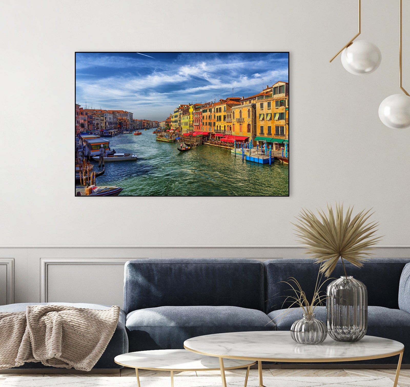 Grand Canal from Rialto Bridge by Darryl Brooks on GIANT ART - blue photo manipulation