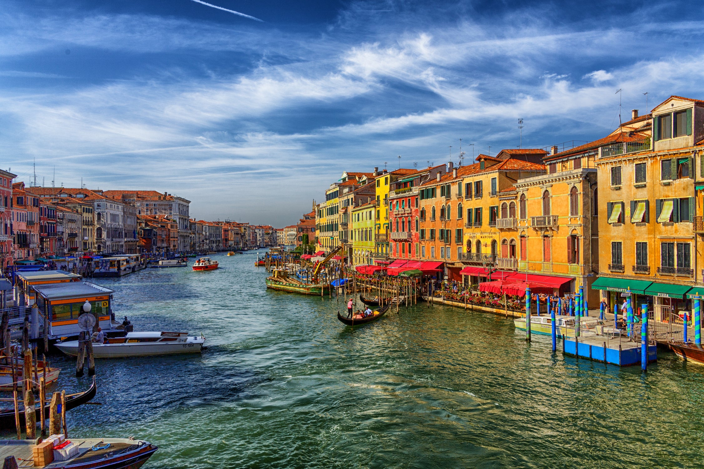 Grand Canal from Rialto Bridge by Darryl Brooks on GIANT ART - blue photo manipulation