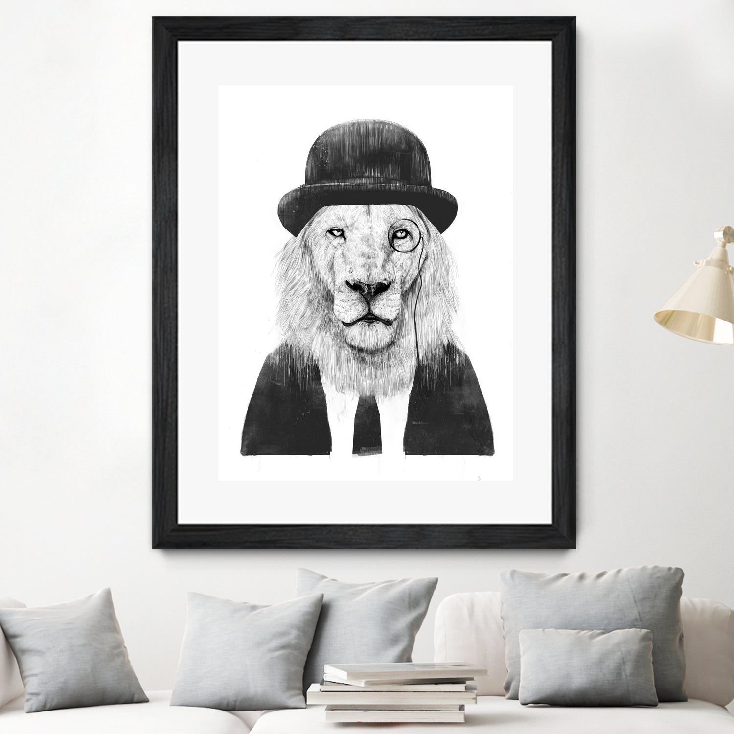 Sir Lion by Solti Balázs on GIANT ART - white digital drawing