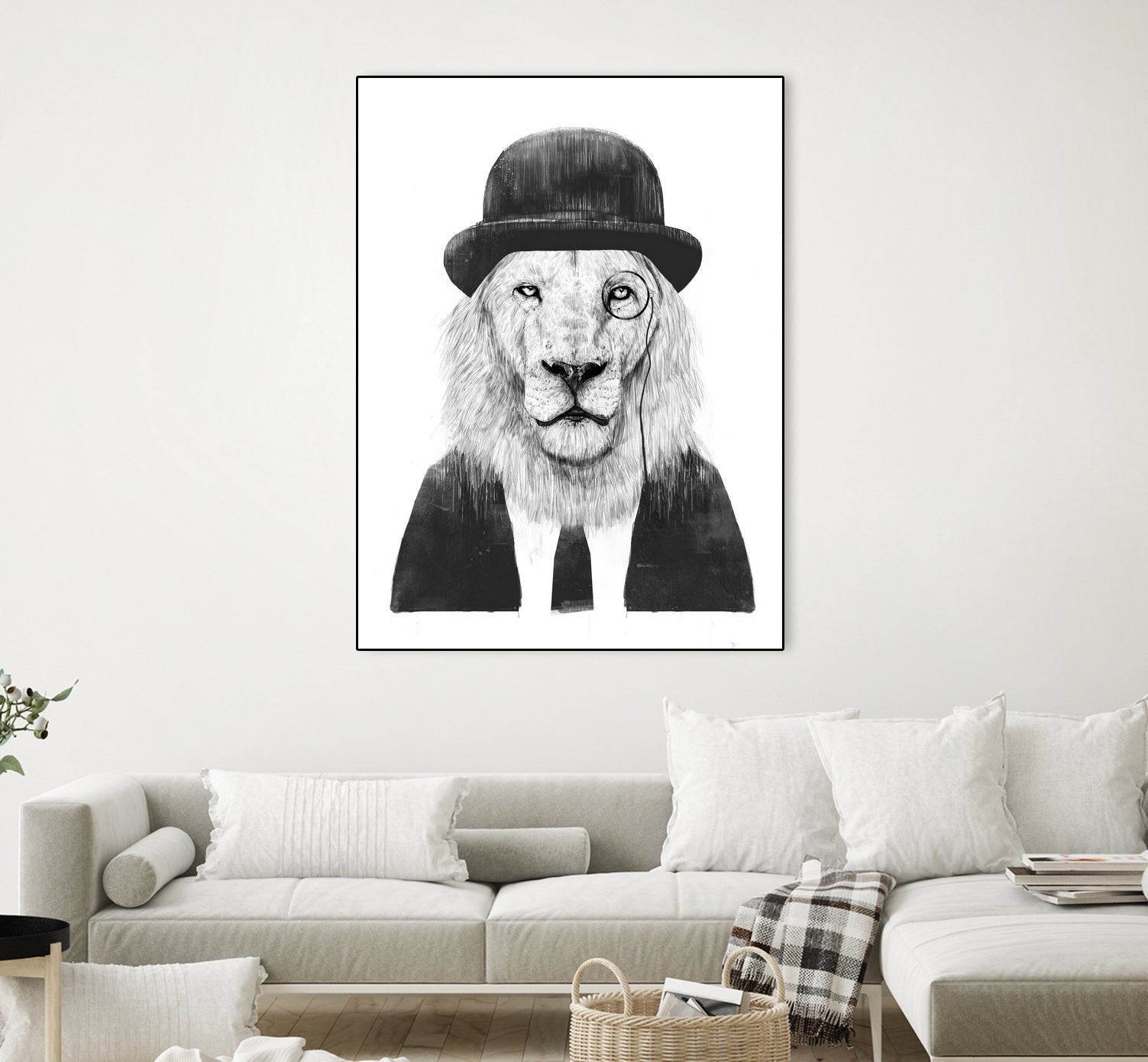 Sir Lion by Solti Balázs on GIANT ART - white digital drawing