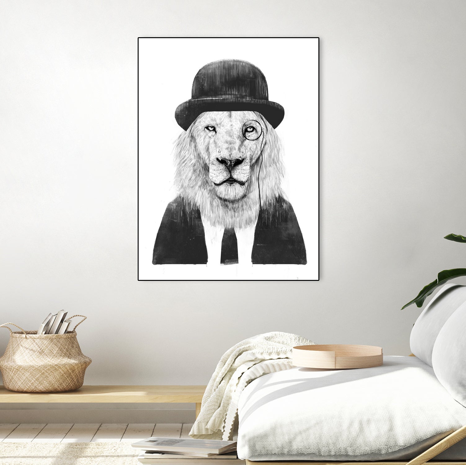 Sir Lion by Solti Balázs on GIANT ART - white digital drawing