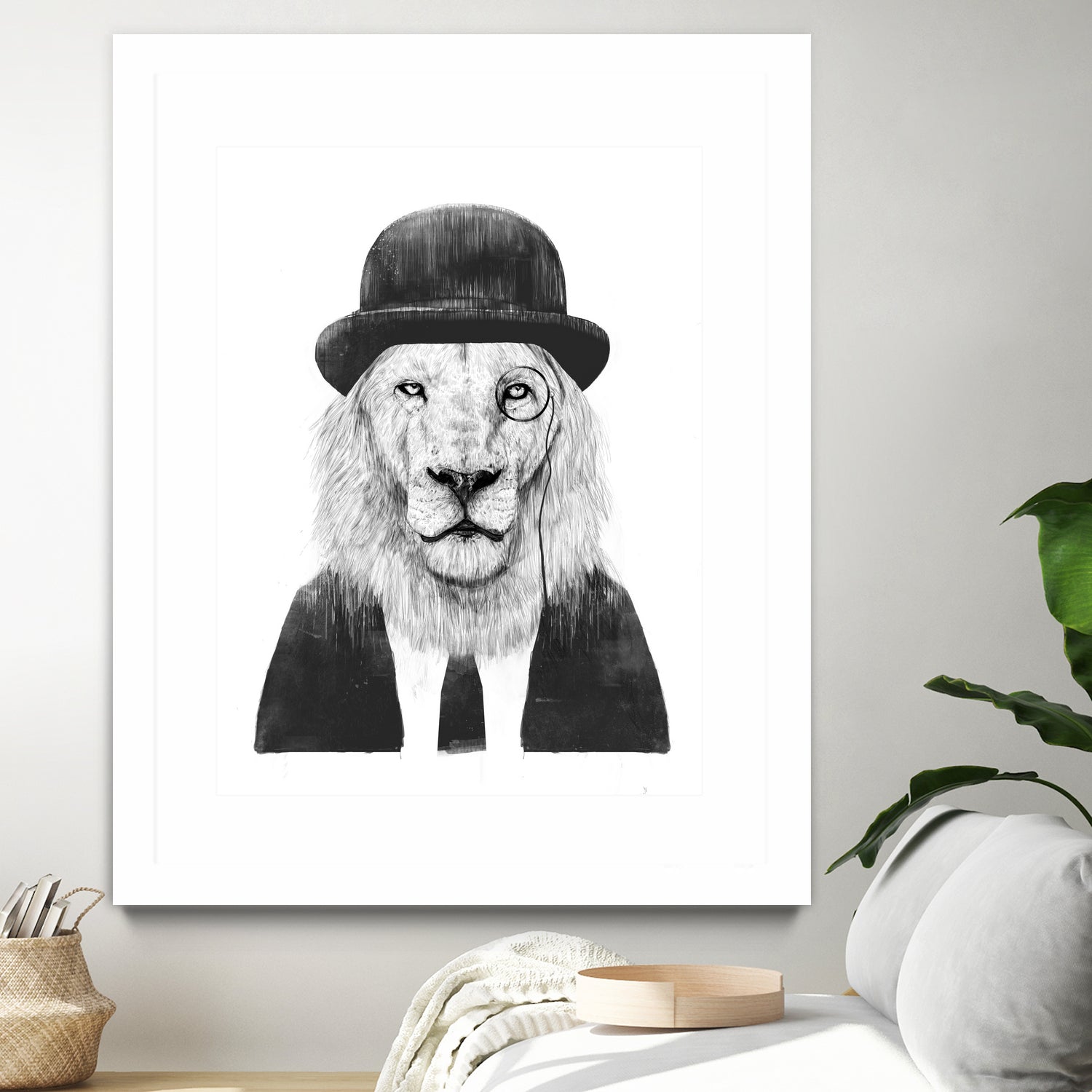 Sir Lion by Solti Balázs on GIANT ART - white digital drawing