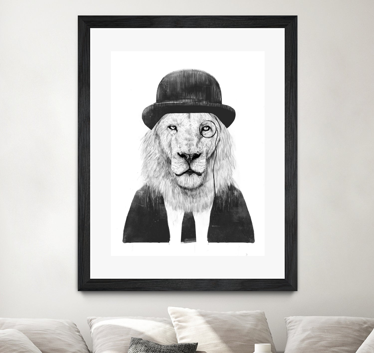 Sir Lion by Solti Balázs on GIANT ART - white digital drawing