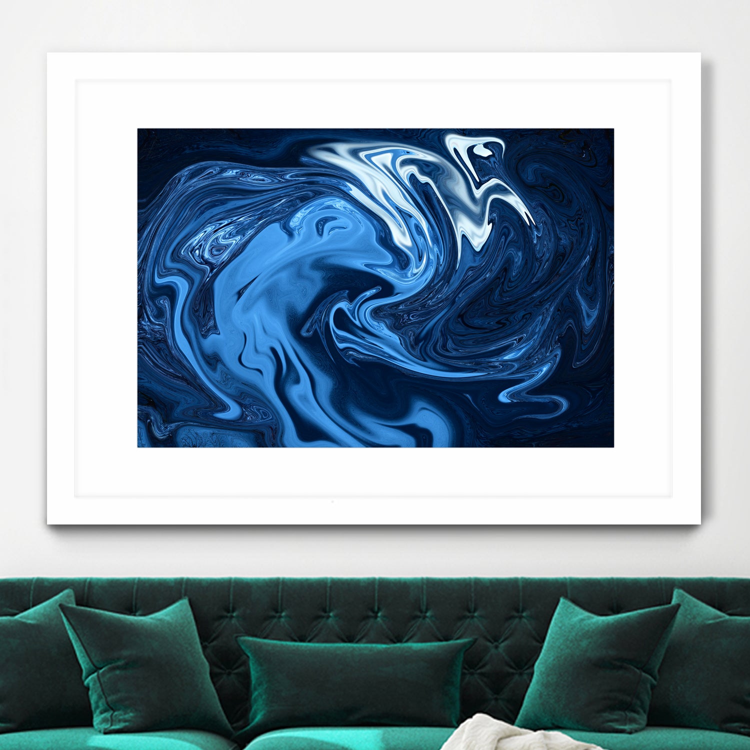 Abstract Marble Painting II by Amir Faysal on GIANT ART - blue digital painting