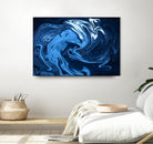 Abstract Marble Painting II by Amir Faysal on GIANT ART - blue digital painting