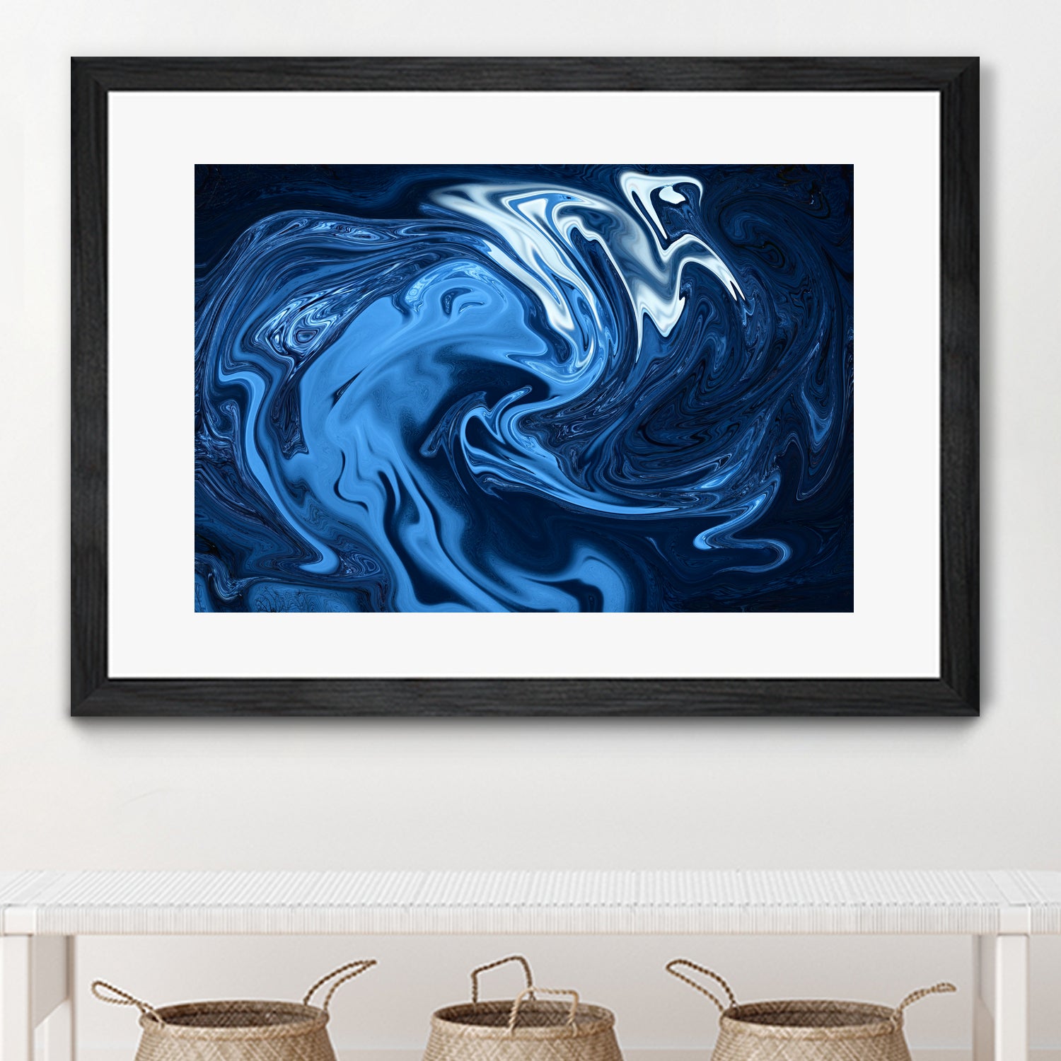 Abstract Marble Painting II by Amir Faysal on GIANT ART - blue digital painting