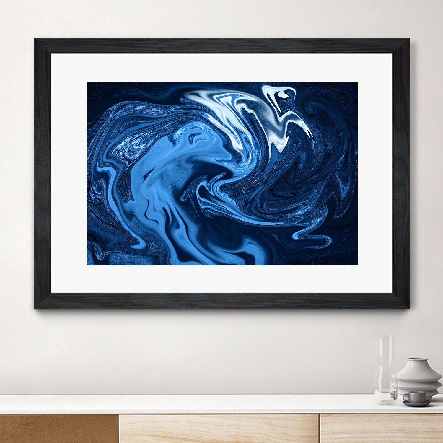 Abstract Marble Painting II by Amir Faysal on GIANT ART - blue digital painting