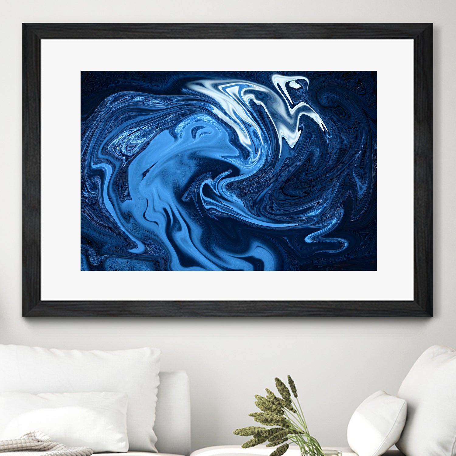 Abstract Marble Painting II by Amir Faysal on GIANT ART - blue digital painting