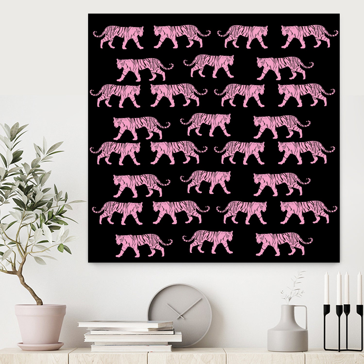 Pink Tiger by Vanka Manitarka on GIANT ART - pink digital painting