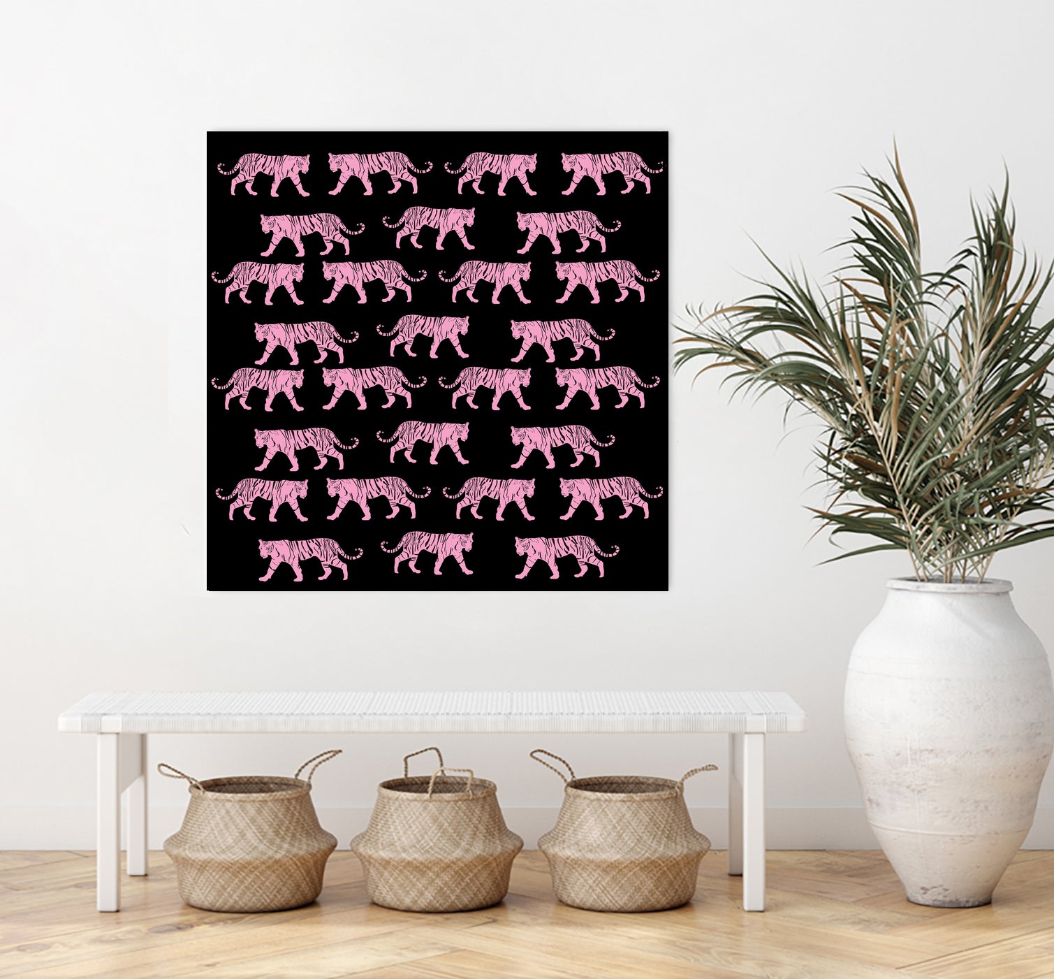 Pink Tiger by Vanka Manitarka on GIANT ART - pink digital painting