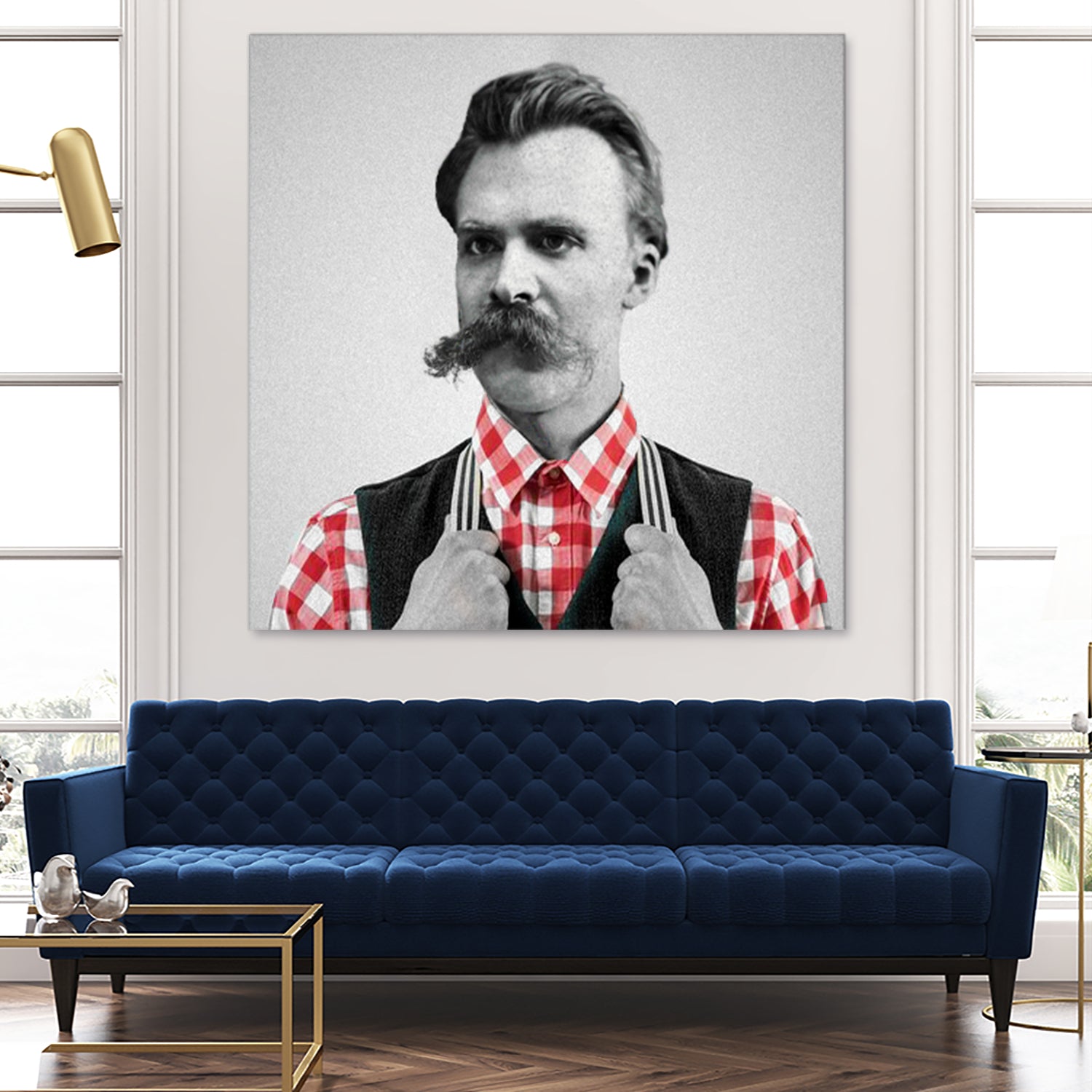 Hipster Nietzsche by Luigi Tarini on GIANT ART - gray photo manipulation