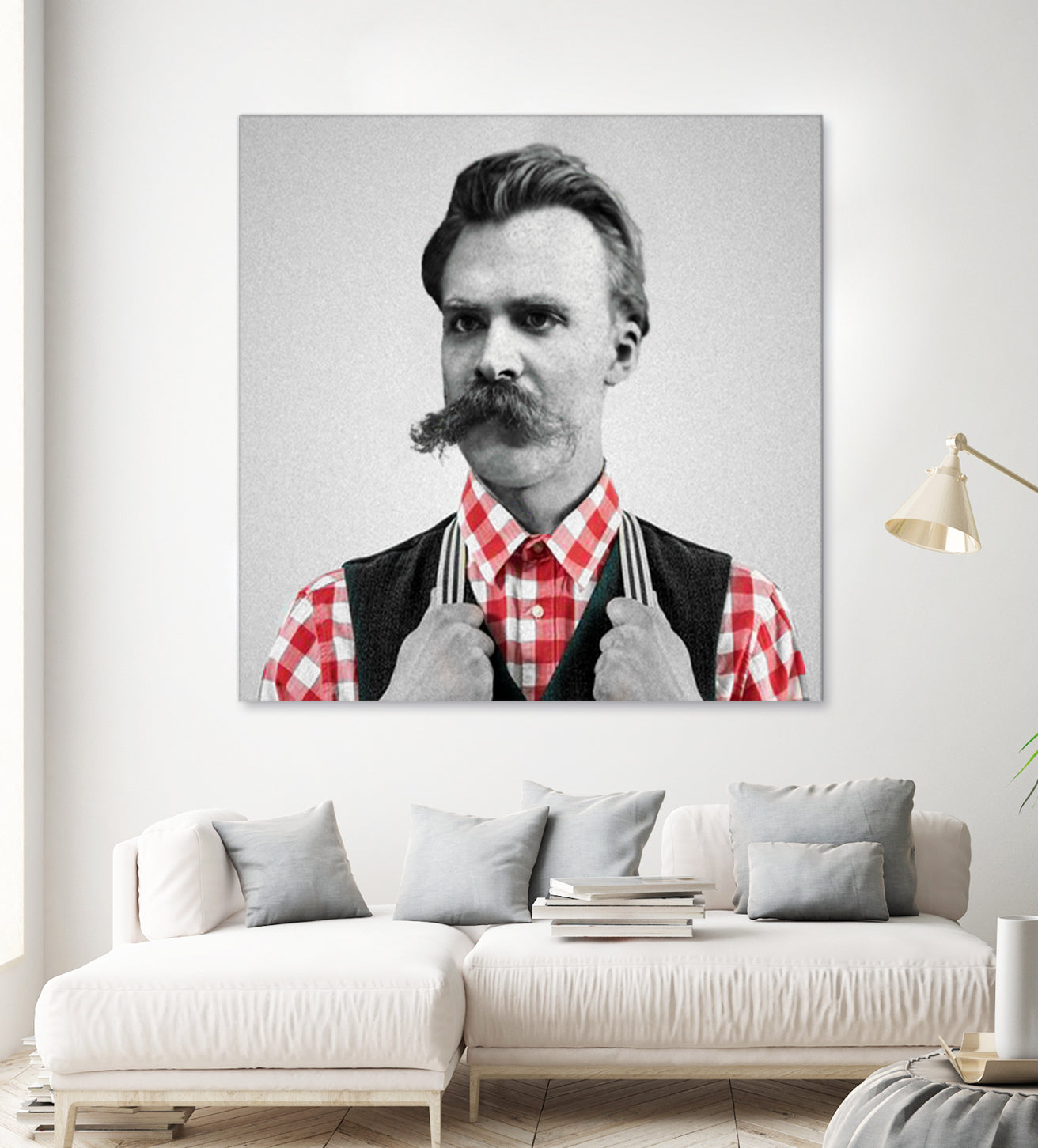 Hipster Nietzsche by Luigi Tarini on GIANT ART - gray photo manipulation