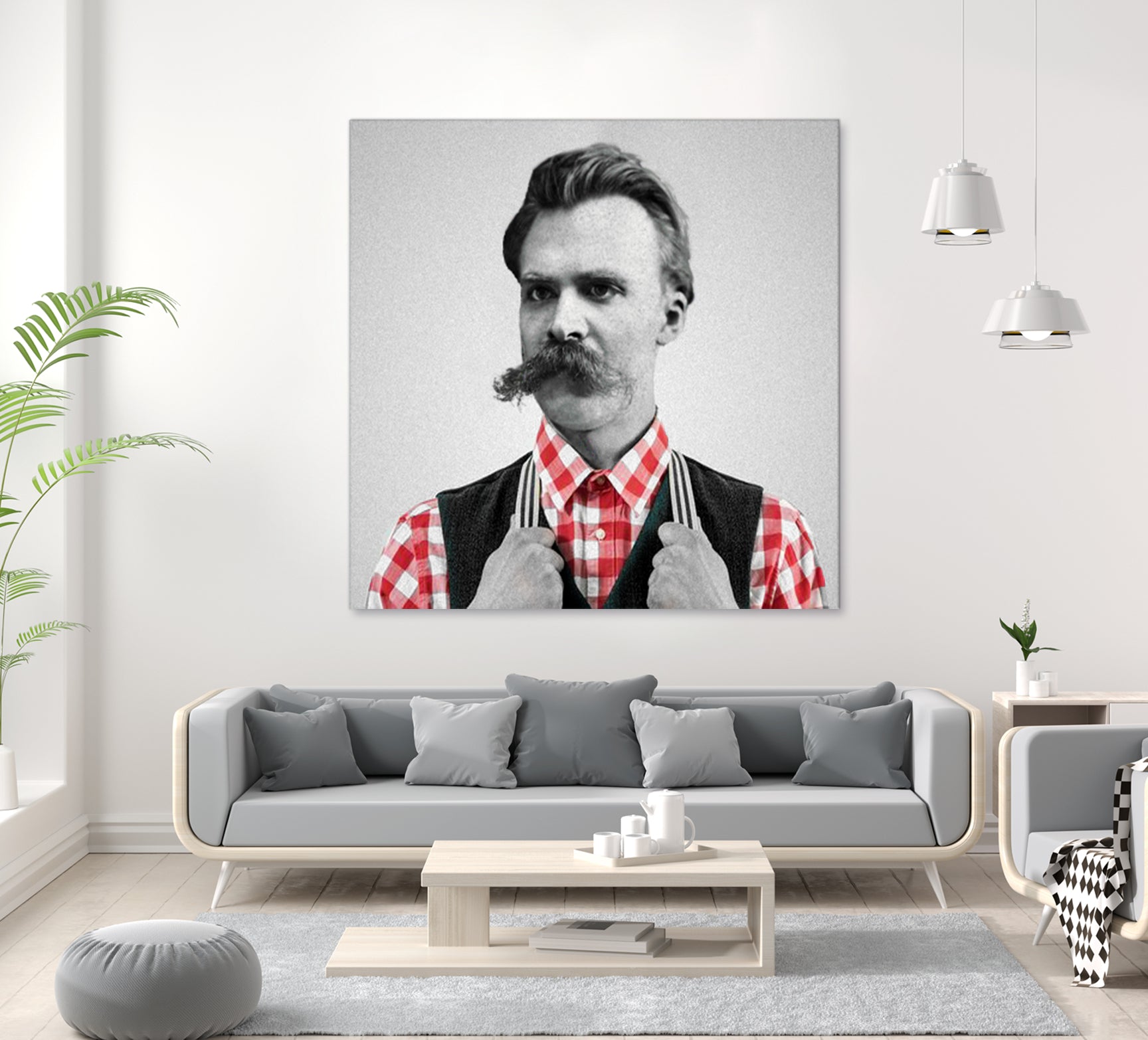 Hipster Nietzsche by Luigi Tarini on GIANT ART - gray photo manipulation