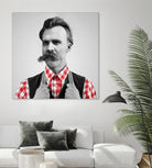 Hipster Nietzsche by Luigi Tarini on GIANT ART - gray photo manipulation