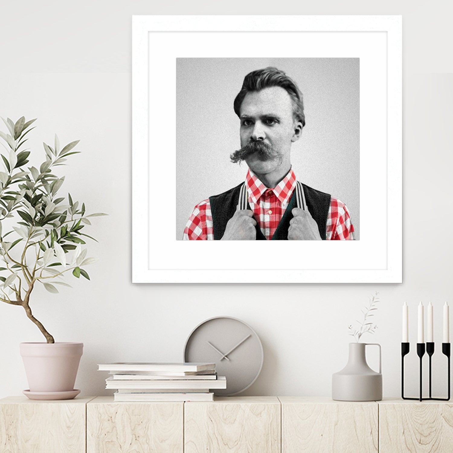 Hipster Nietzsche by Luigi Tarini on GIANT ART - gray photo manipulation