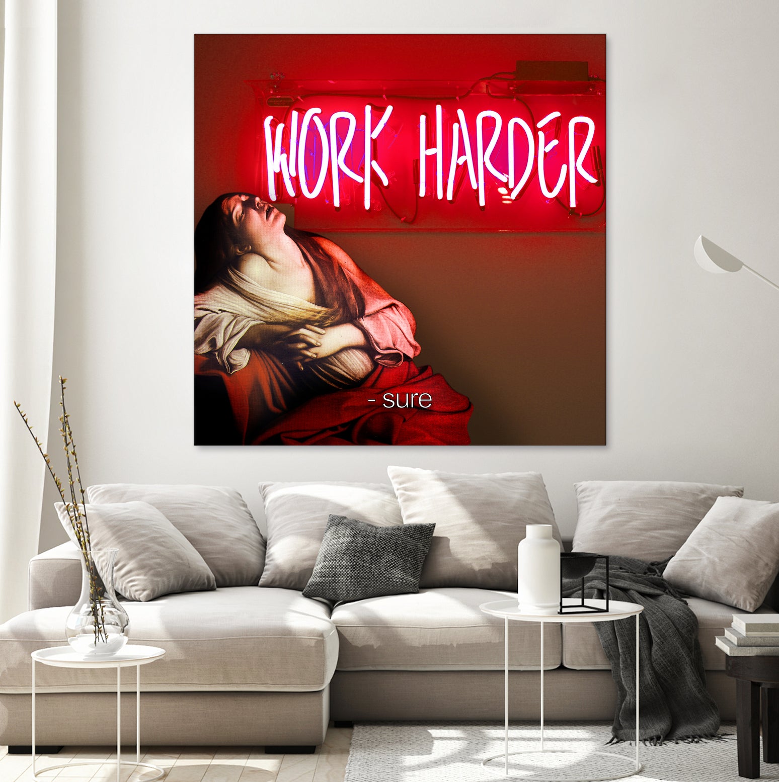 Work Harder by Mehmet Geren on GIANT ART - red photo manipulation