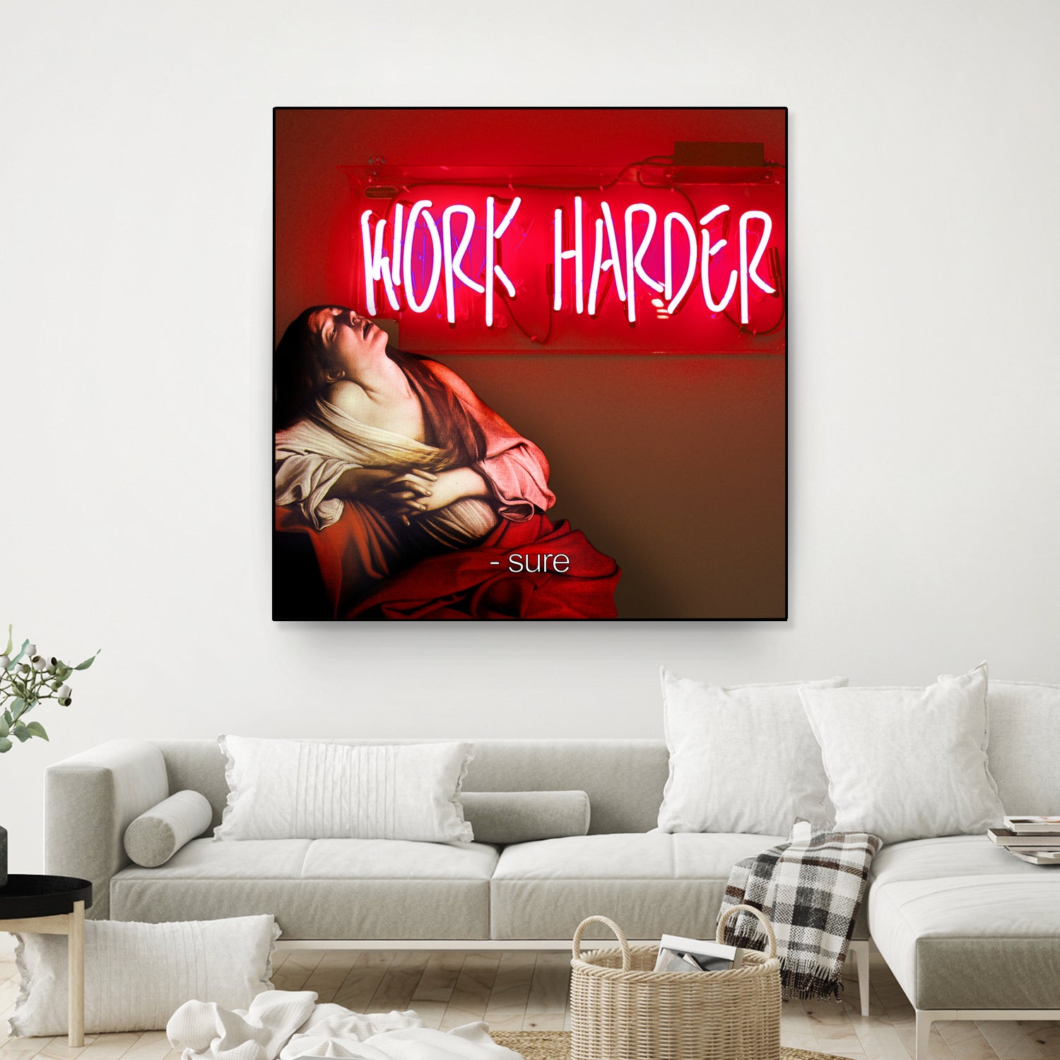 Work Harder by Mehmet Geren on GIANT ART - red photo manipulation