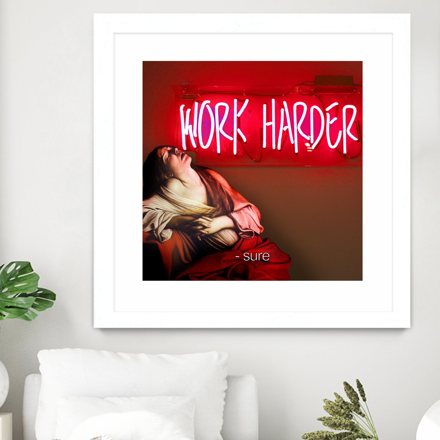 Work Harder by Mehmet Geren on GIANT ART - red photo manipulation