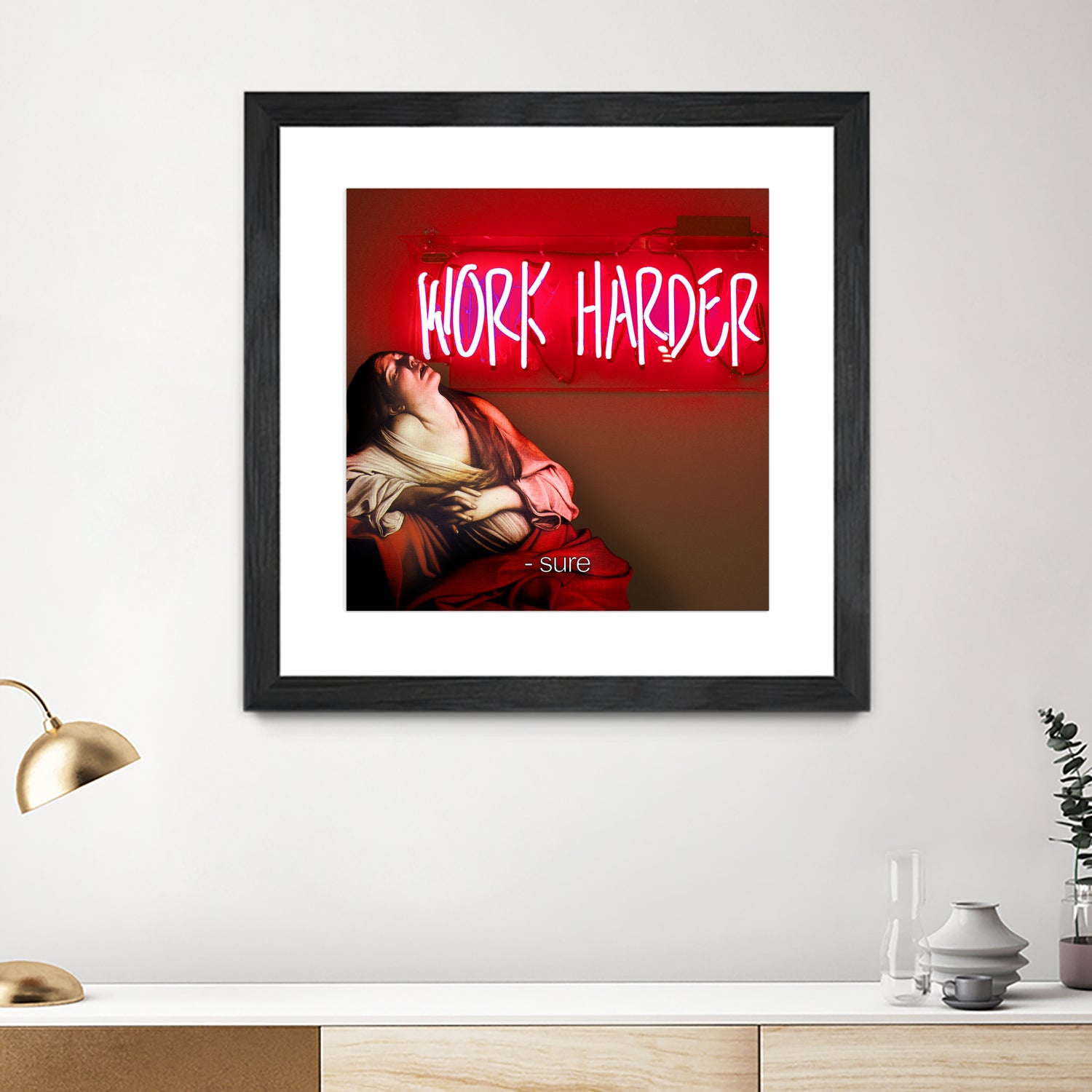 Work Harder by Mehmet Geren on GIANT ART - red photo manipulation