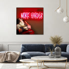 Work Harder by Mehmet Geren on GIANT ART - red photo manipulation