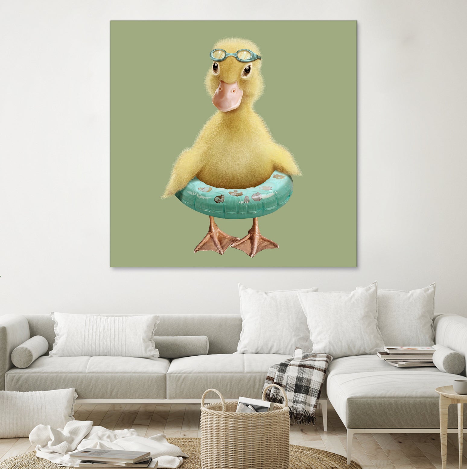 DUCK by JUMALI KATANI on GIANT ART - green digital painting