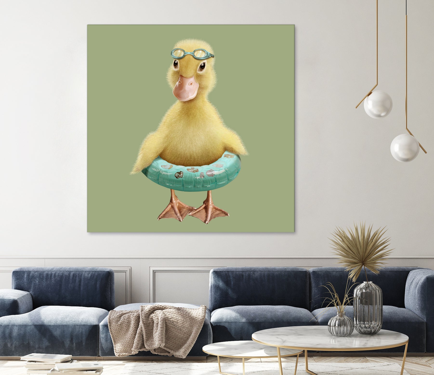 DUCK by JUMALI KATANI on GIANT ART - green digital painting