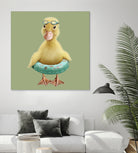 DUCK by JUMALI KATANI on GIANT ART - green digital painting