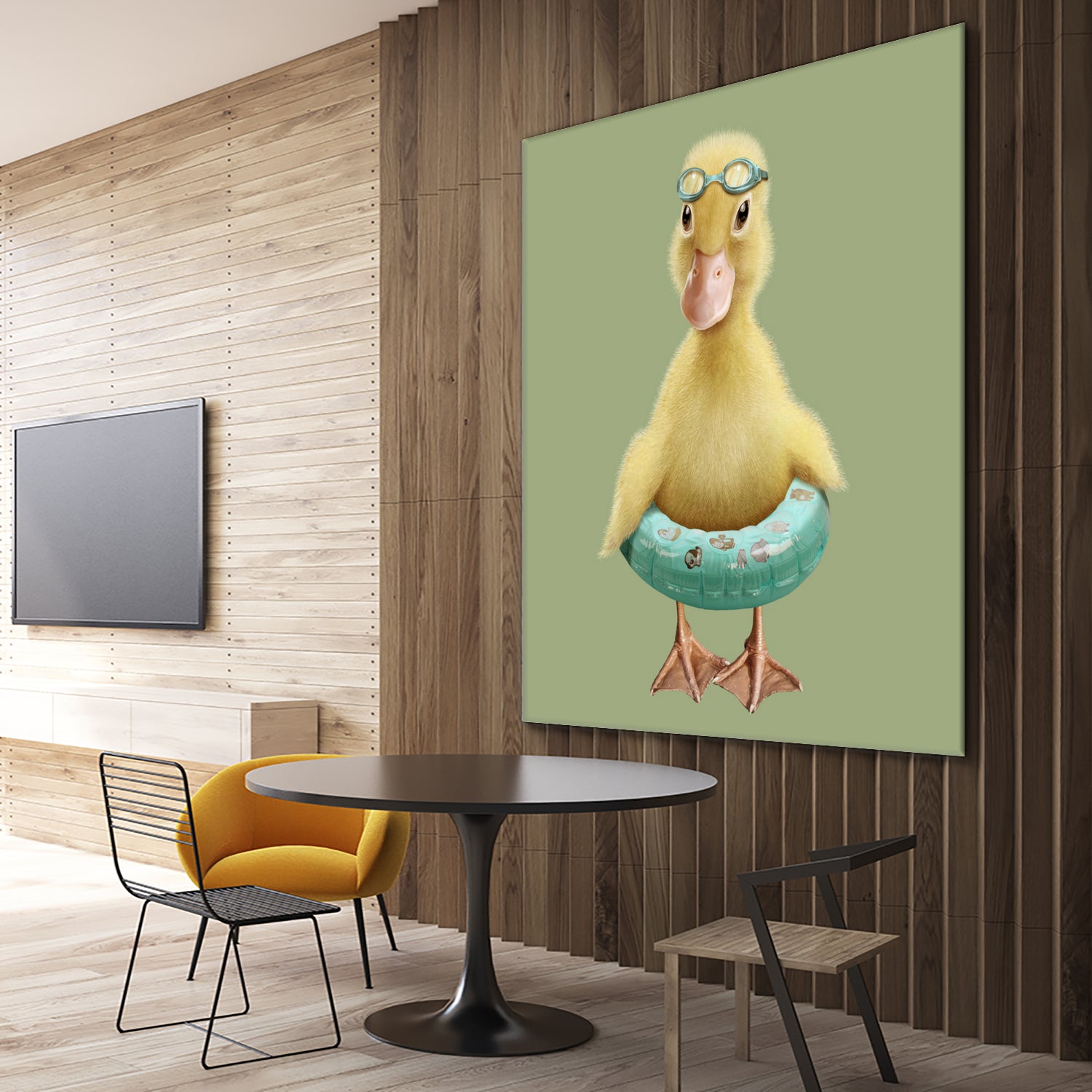 DUCK by JUMALI KATANI on GIANT ART - green digital painting