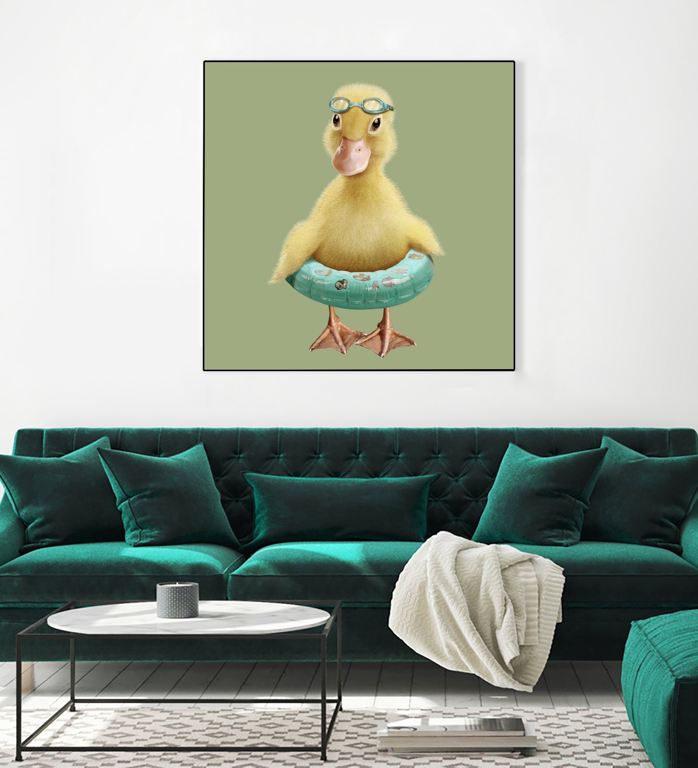 DUCK by JUMALI KATANI on GIANT ART - green digital painting