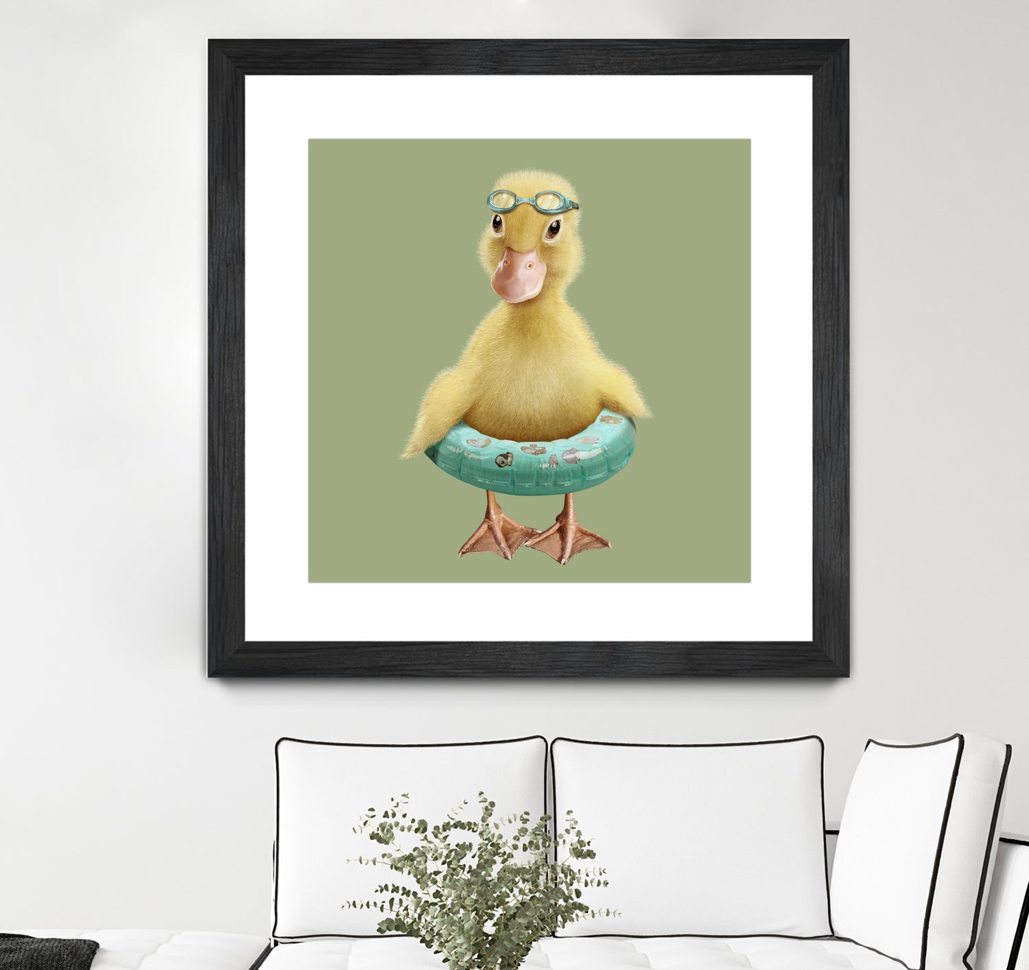 DUCK by JUMALI KATANI on GIANT ART - green digital painting